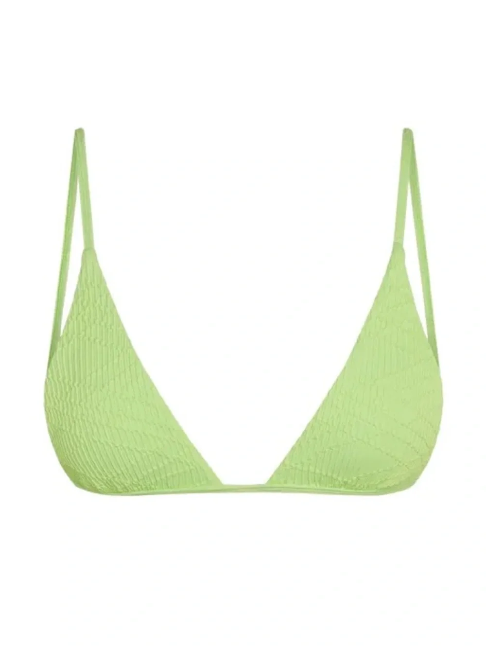 Monday Swimwear Barbados Top and High Cheeky Bottom in Honeydew Crinkle Plaid